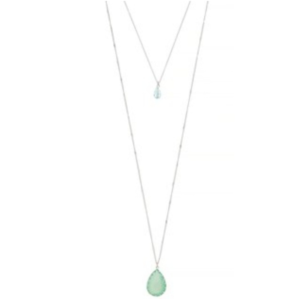 Lauren Conrad mint green teardrop pendant necklace